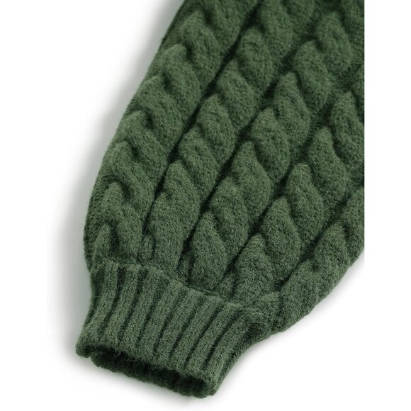 Vintage Crewneck Sweater Wool Blend Oversized Warm Knit Casual Street Wear - Picture 5 of 6